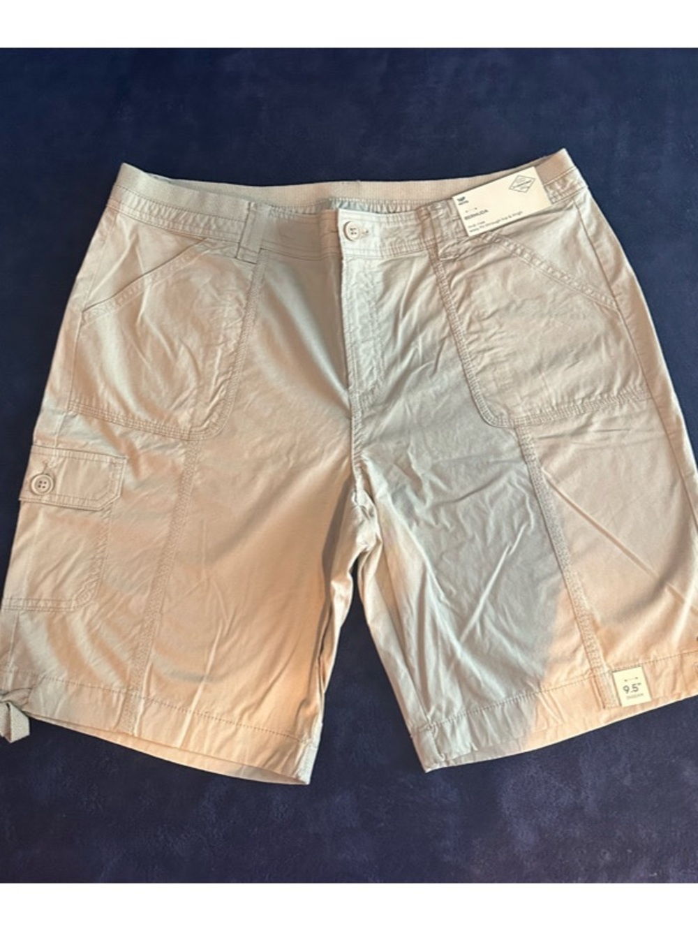 NWT St Johns Bay Bermuda Shorts Womens 16P Beige